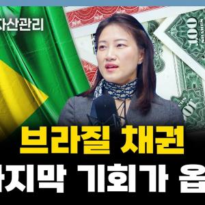 (금쪽 같은 자산 관리) 브라질 채권곧 마지막 기회가 옵니다 f. 고연진 부장 홍선애, 허재무 [아침N투자]